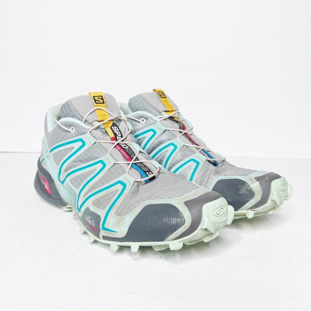 Salomon Speedcross 3 Trail Running Shoes Size 8.5 Women’s Green Grey